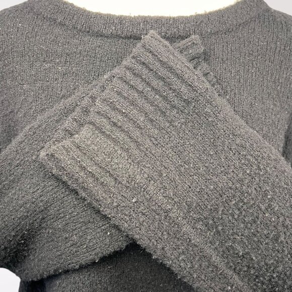Inhabit Black Wool & Cashmere Blend Sweater Lightweight Relaxed Fit Large - Picture 8 of 10